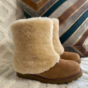 UGG Australia Maylin Chestnut Boots Women size 8 NEW Waterproof Suede